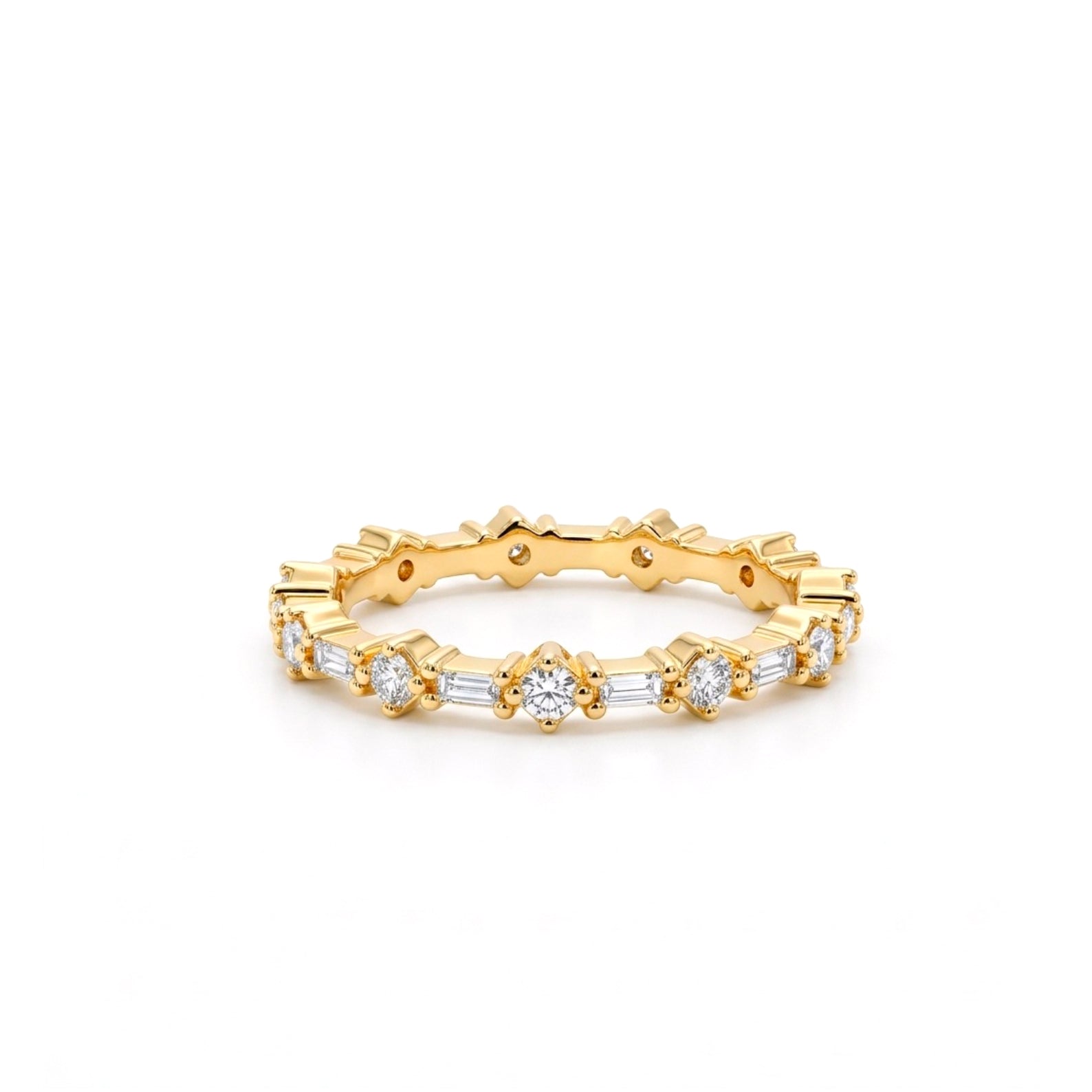 Handmade Baguette Diamond Ring / Bridal Jewelry