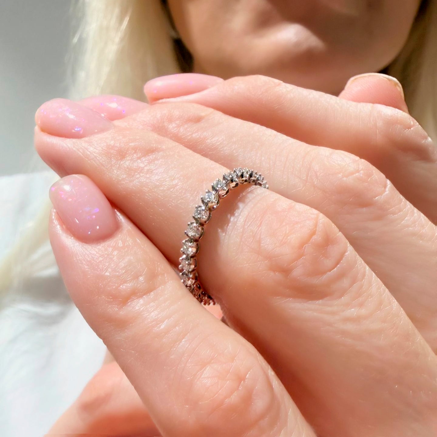 0,36 Carat Diamond Full Eternity Ring Wedding Band