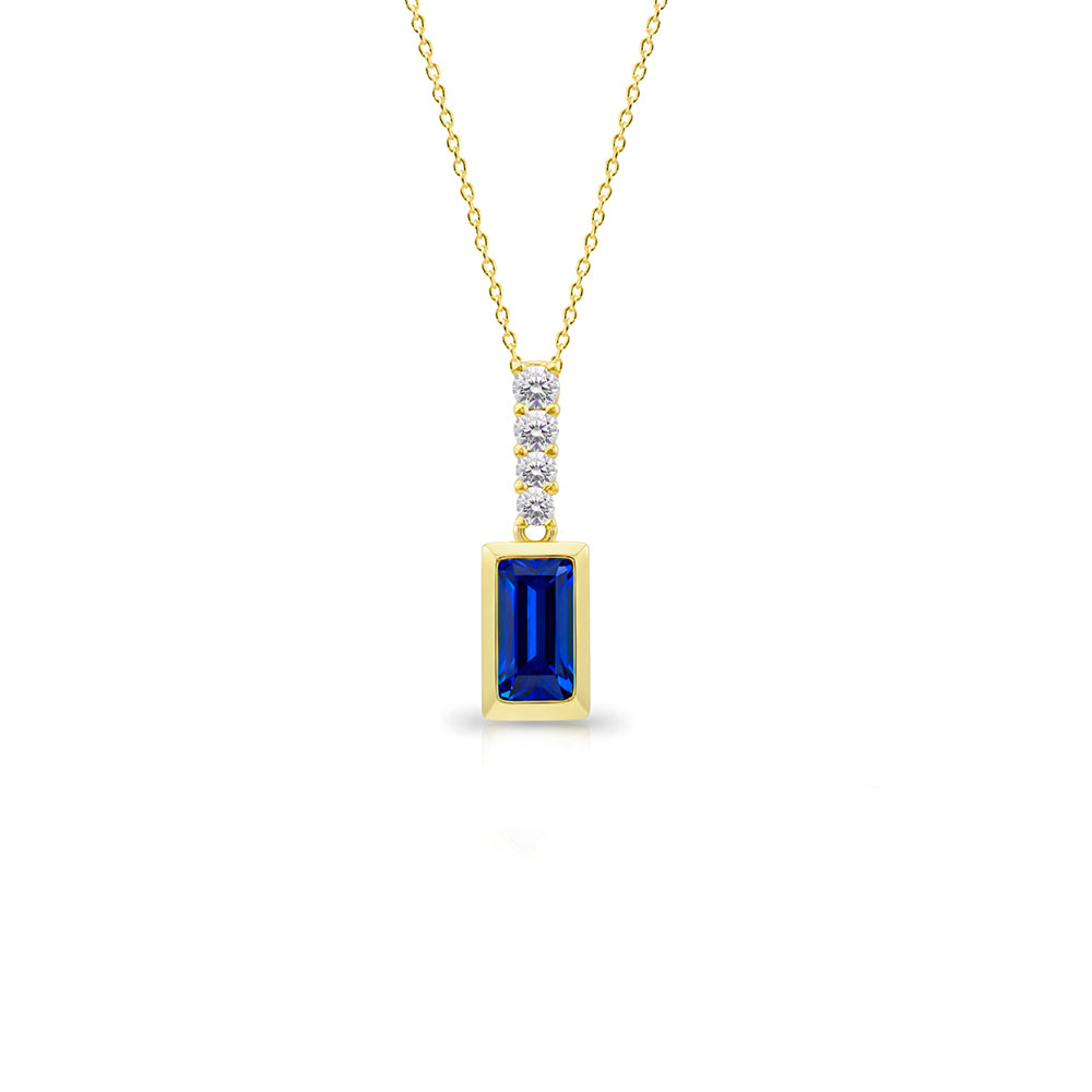 Bezel Set Sapphire Pendant