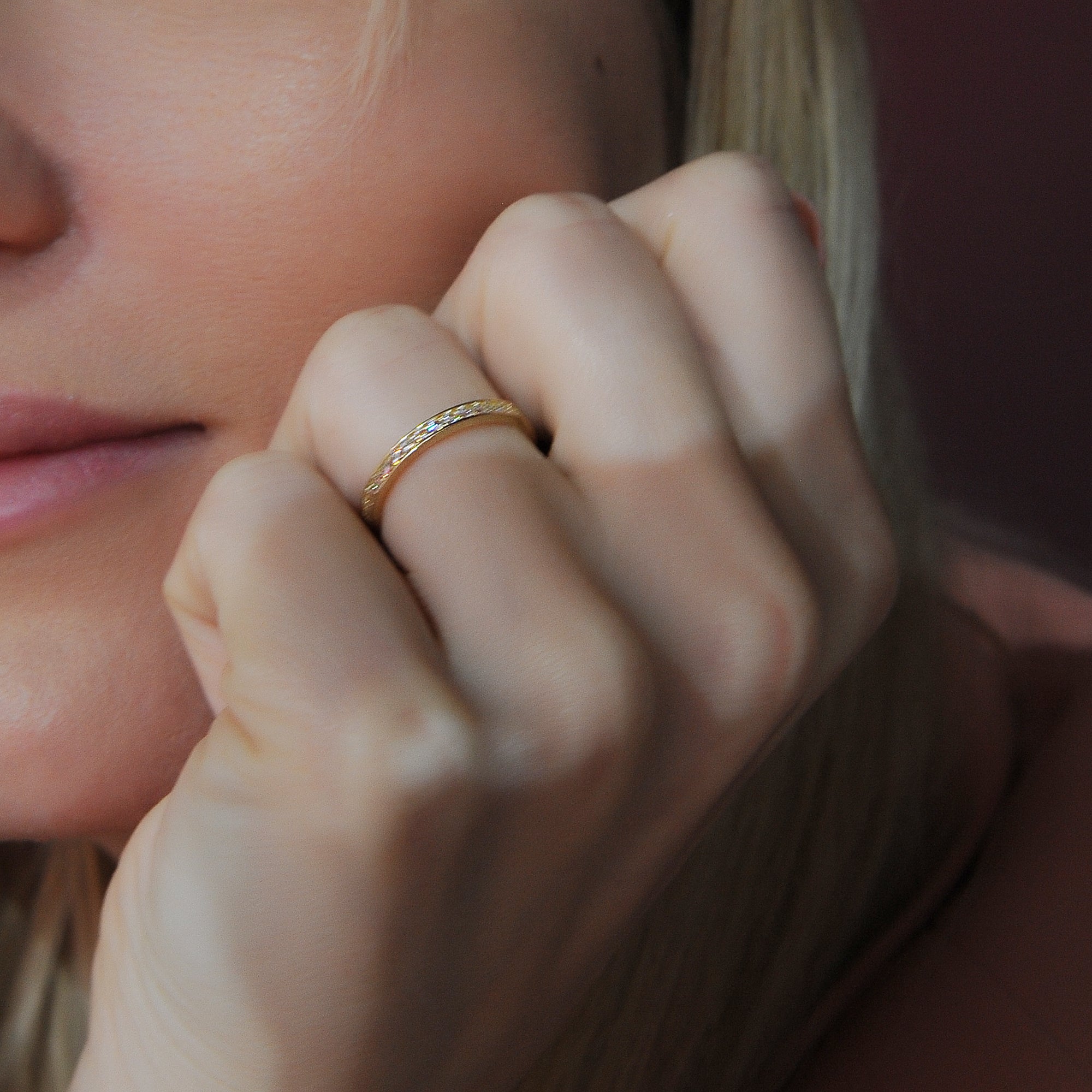 14K Solid Gold Eternity Ring