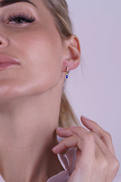 Oval Sapphire Earrings