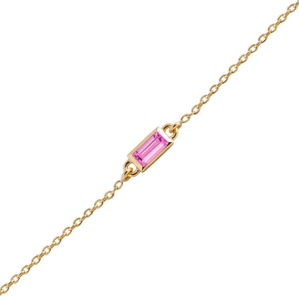 Natural Pink Sapphire Bracelet, Anniversary Bracelet