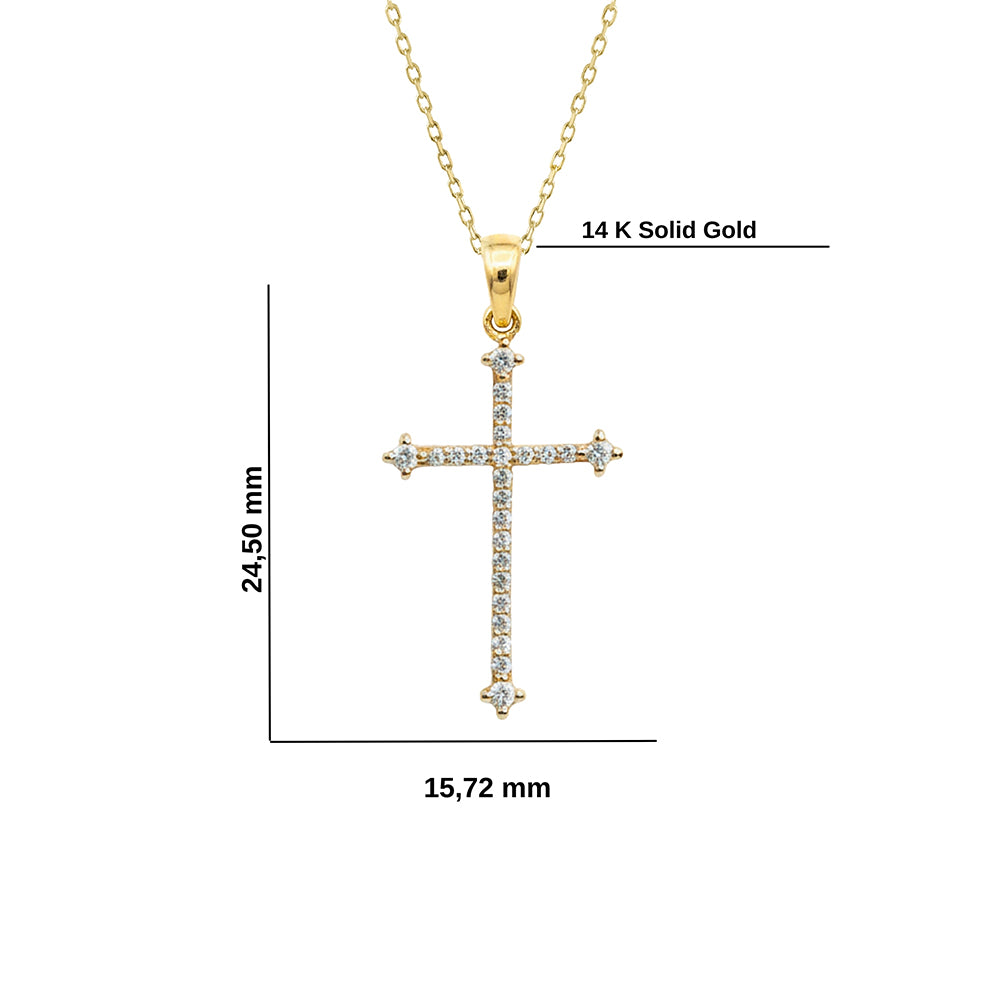 Diamond Classic Christian Cross Pendant