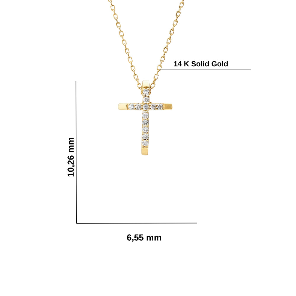 Modern 14K Gold Faith Necklace