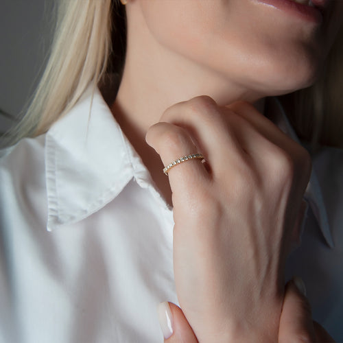 0,22 Carat Natural Diamond Promise Anniversary Prong Ring