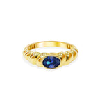 14K Gold Natural Sapphire Bubble Ring