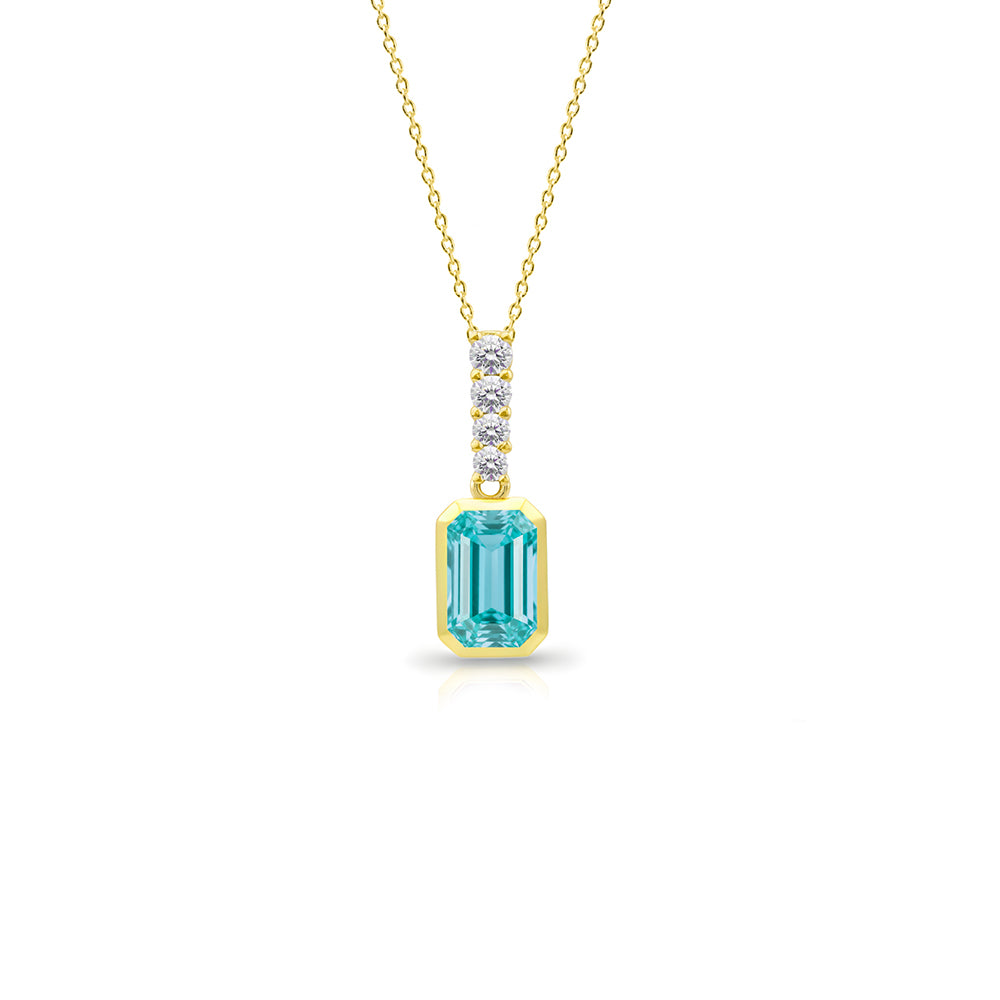 Art Deco Aquamarine Necklace