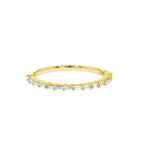 14K Gold Thin Baguette Diamond Band