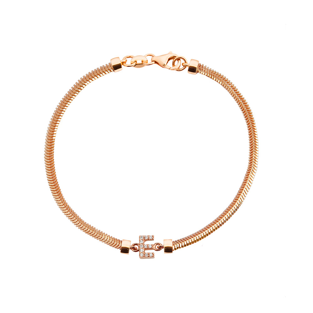 Letter E Diamond Bracelet / Birthday Gift