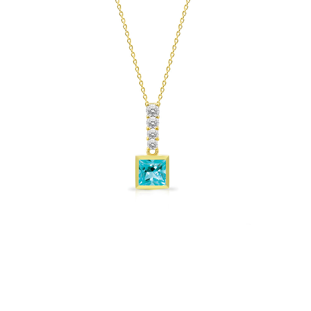 Ocean Blue Aquamarine Necklace