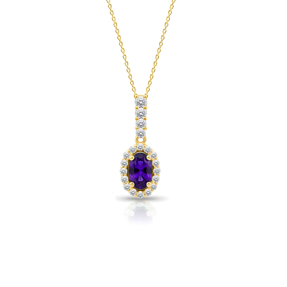 Vintage Inspired Amethyst Pendant