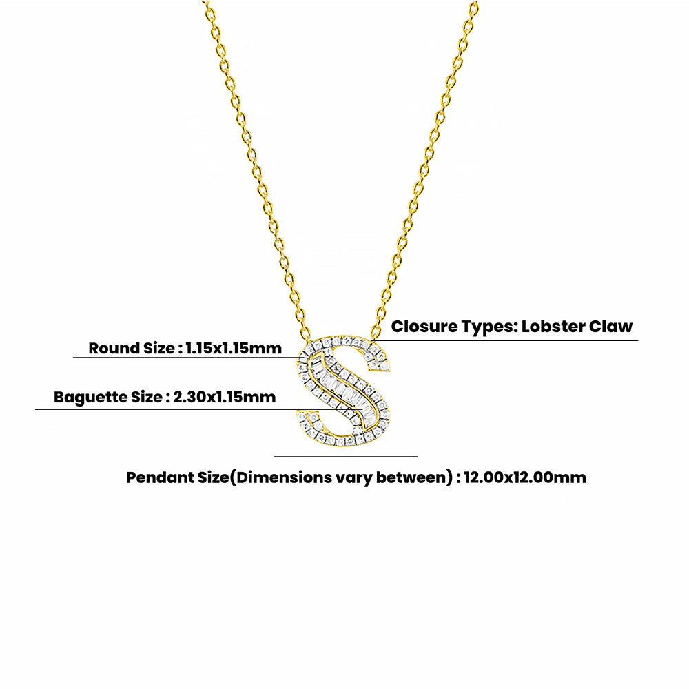 Diamond Letter S Necklace