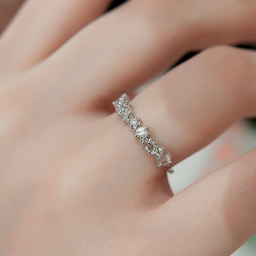 14K Gold Mixed Cut Diamond Band