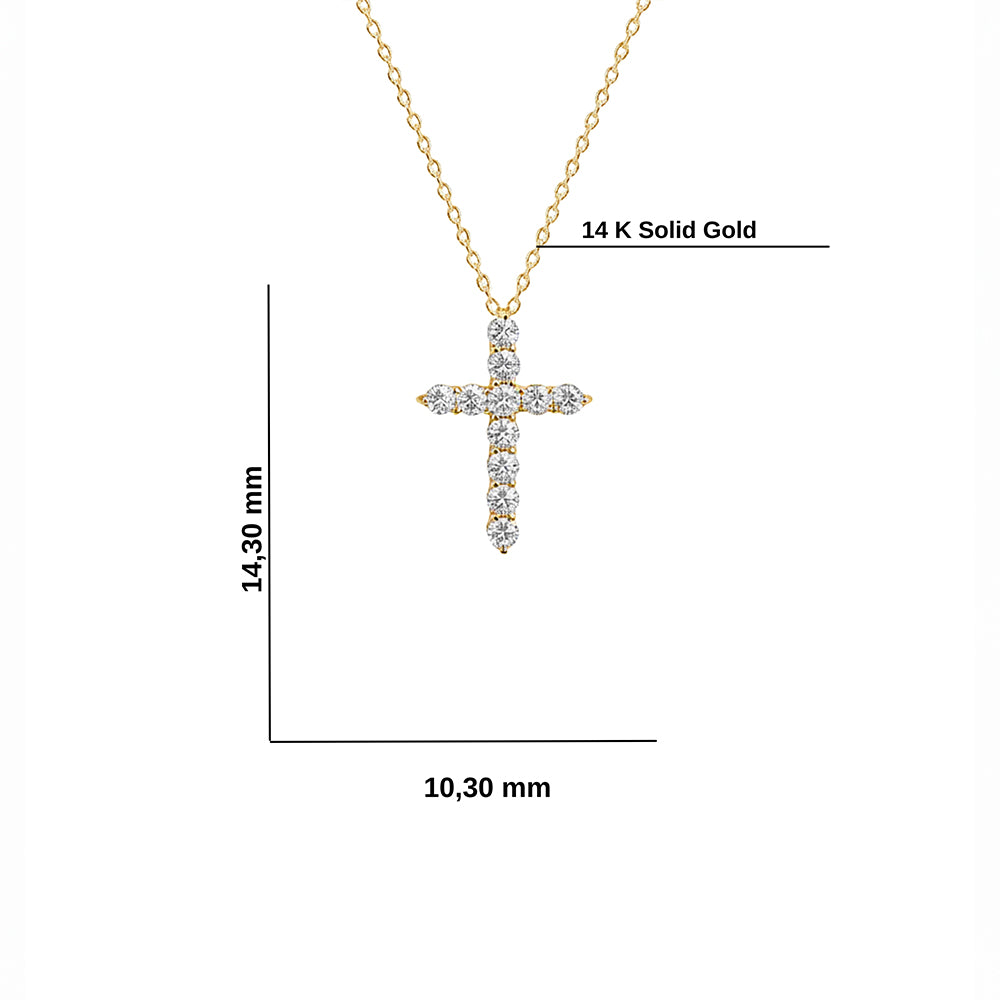 14K Gold Religious Necklace / Christian Faith Jewelry