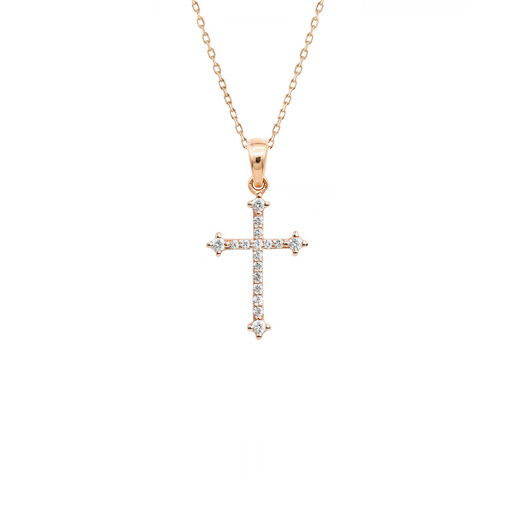 14K Gold Diamond Faith Pendant / Anniversary Gift for Her