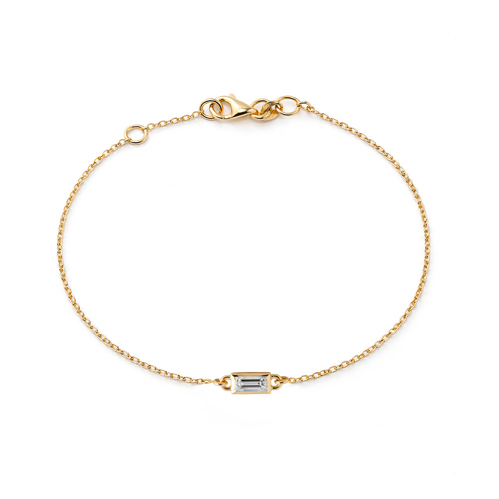 Minimalist White Sapphire Bracelet