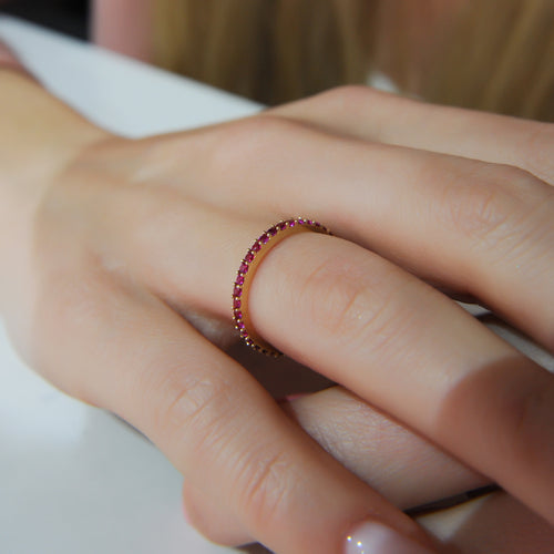 14K Eternity Pink Ring