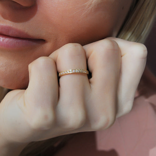 14K Solid Gold Eternity Ring