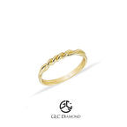 14K Gold Double Twist Ring, Gold Simple Ring