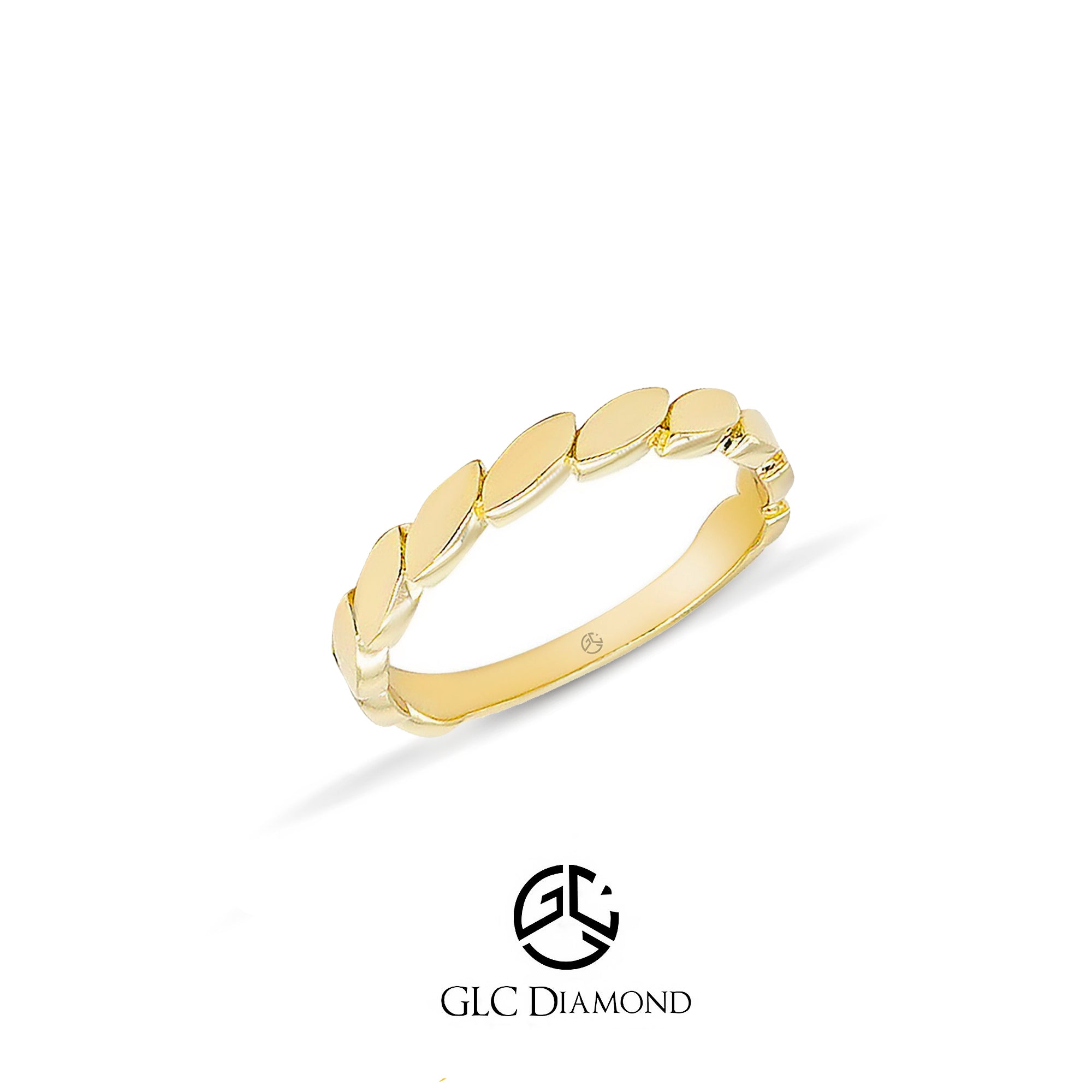 14K Solid Gold Women Ring, Gold Dotted Ring