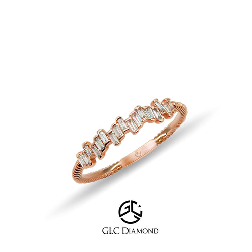 14K Gold Diamond Twisted Ring