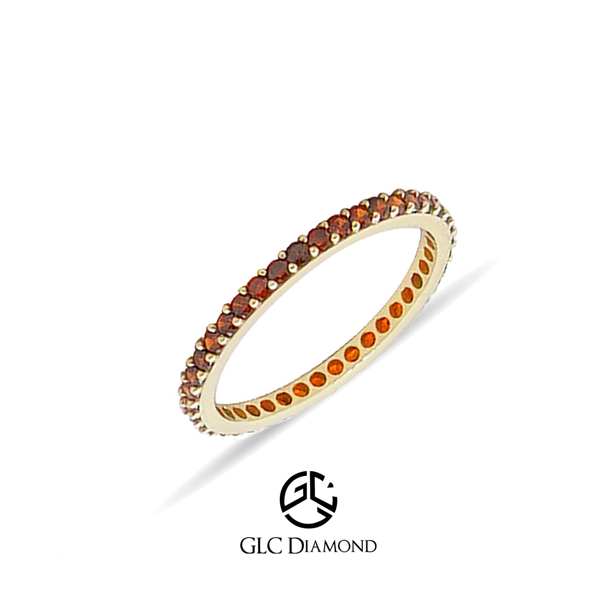 14K Solid Gold Full Eternity Ruby Ring