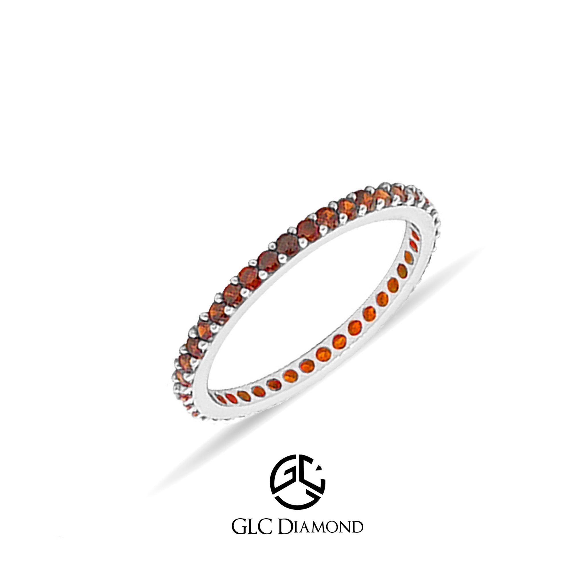 14K Solid Gold Full Eternity Ruby Ring