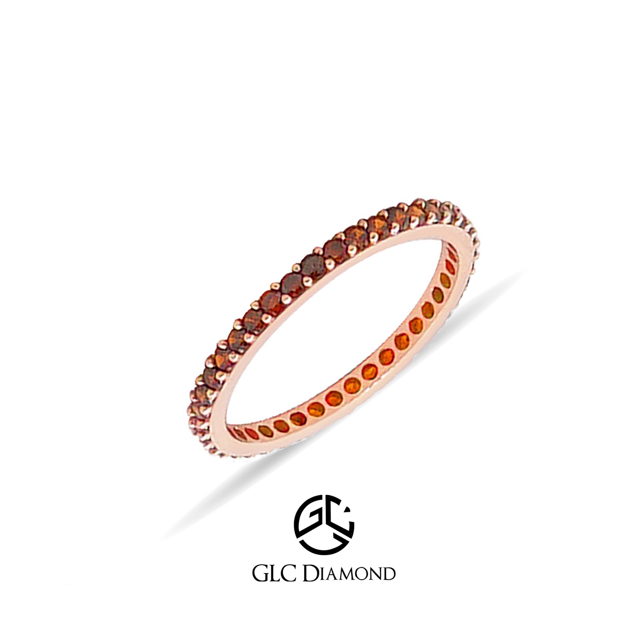 14K Solid Gold Full Eternity Ruby Ring