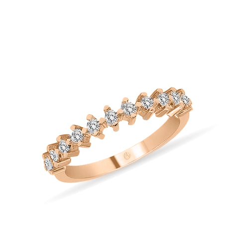 14K Solid Gold Diamond Wedding Band