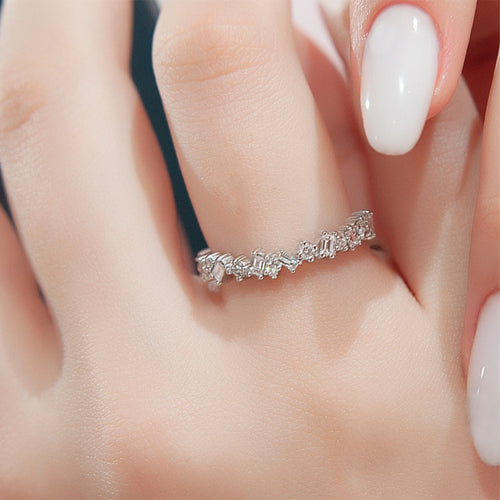 14K Gold Mixed Cut Diamond Band