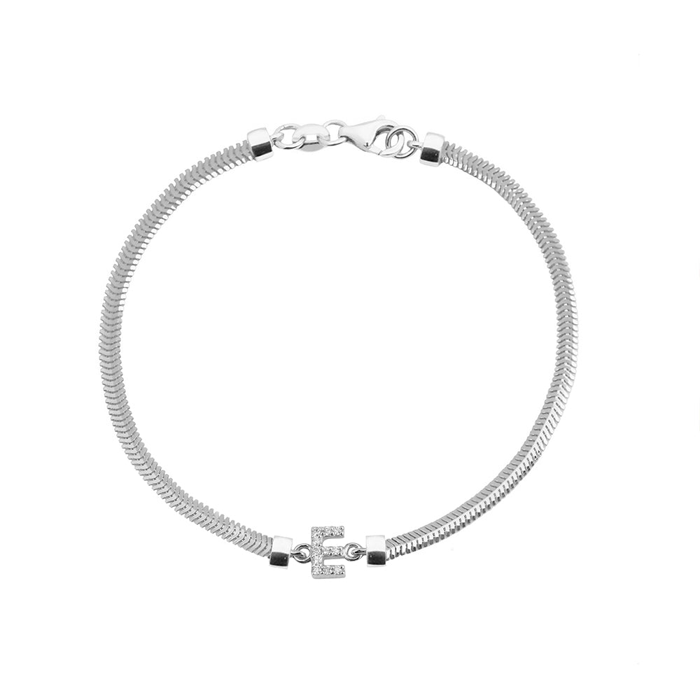 Letter E Diamond Bracelet / Birthday Gift