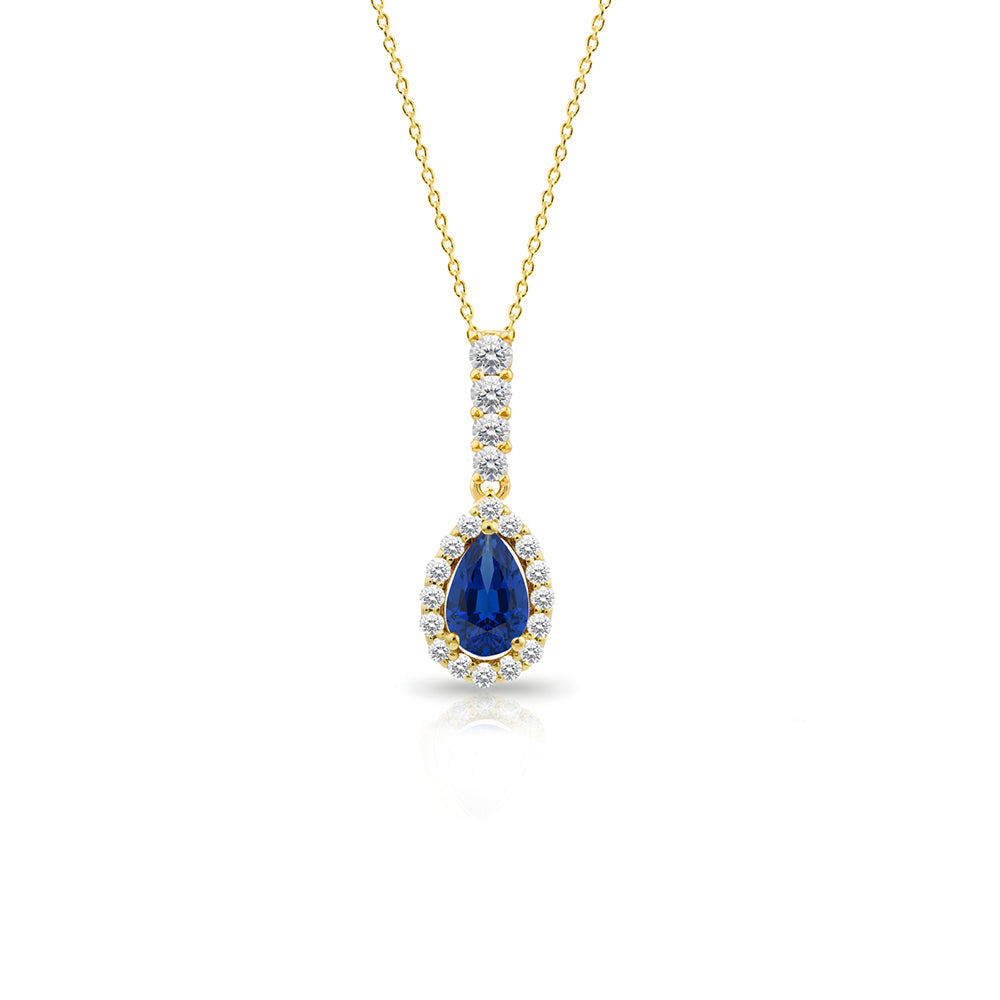 Blue Sapphire Diamond Necklace