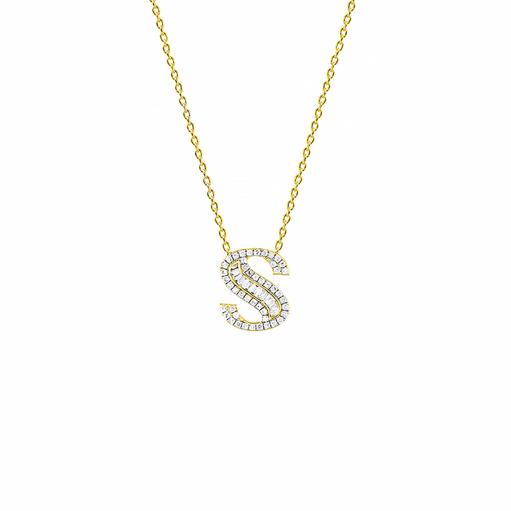 Diamond Letter S Necklace