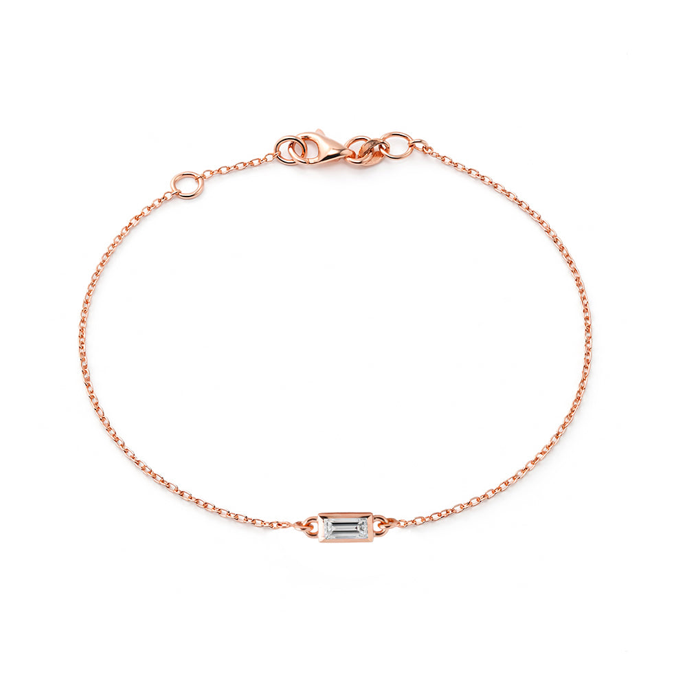Minimalist White Sapphire Bracelet