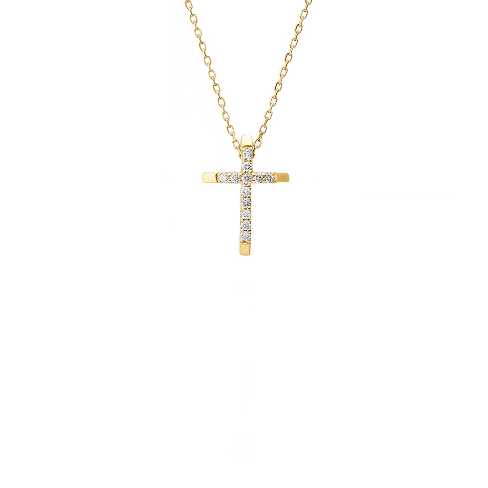 Modern 14K Gold Faith Necklace