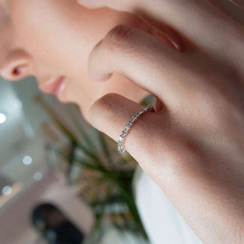 14K Gold Baguette Diamond Band