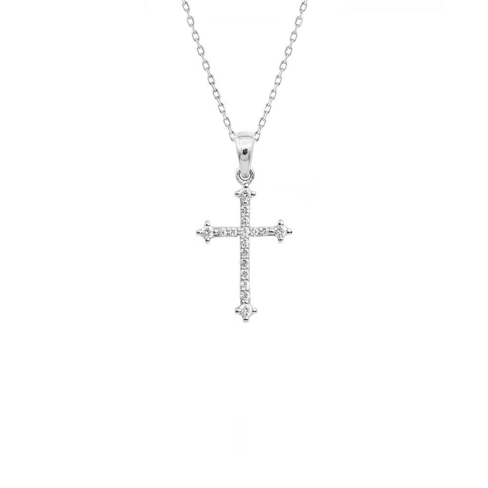 14K Gold Diamond Faith Pendant / Anniversary Gift for Her