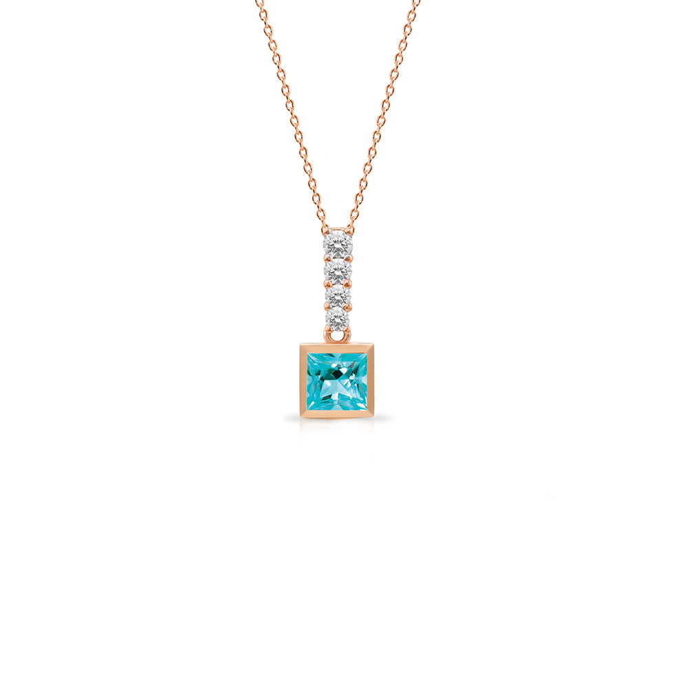 Ocean Blue Aquamarine Necklace
