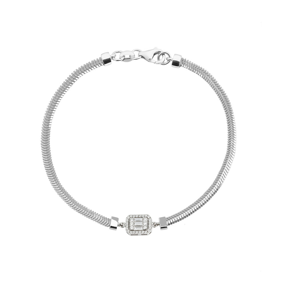 14K Gold Tennis Bracelet / Diamond Baguette Bracelet