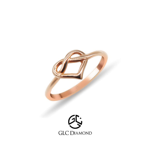 14K Solid Gold Heart Ring