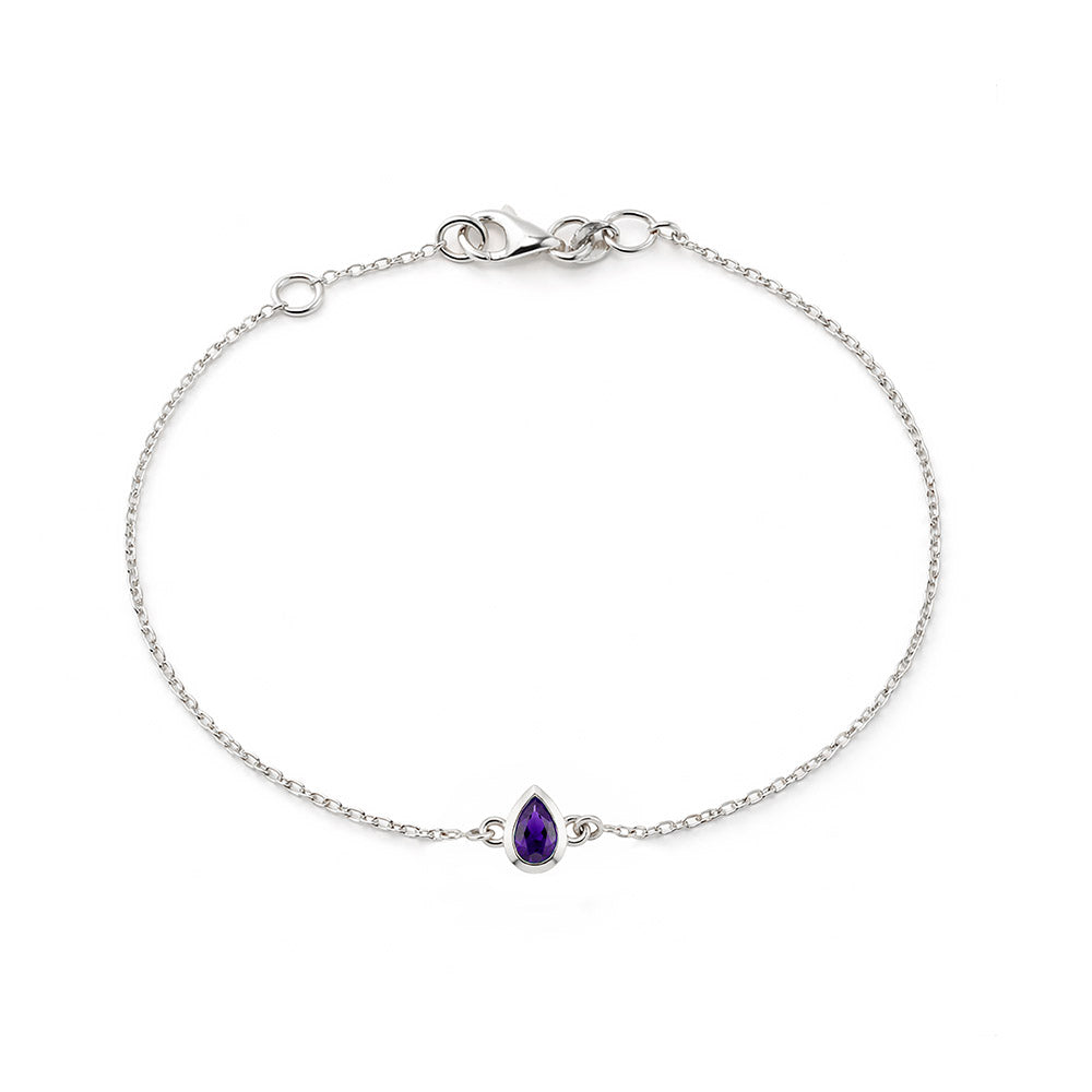 Minimal Gold Amethyst Bracelet