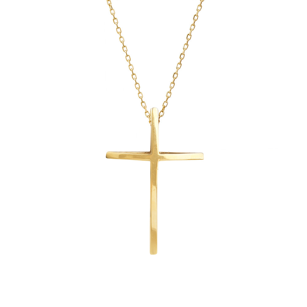 Contemporary Diamond Cross Necklace