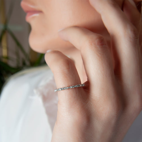 14K Gold Baguette Diamond Band