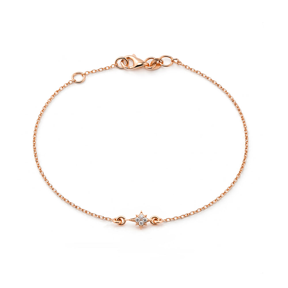 14K Gold North Star Bracelet