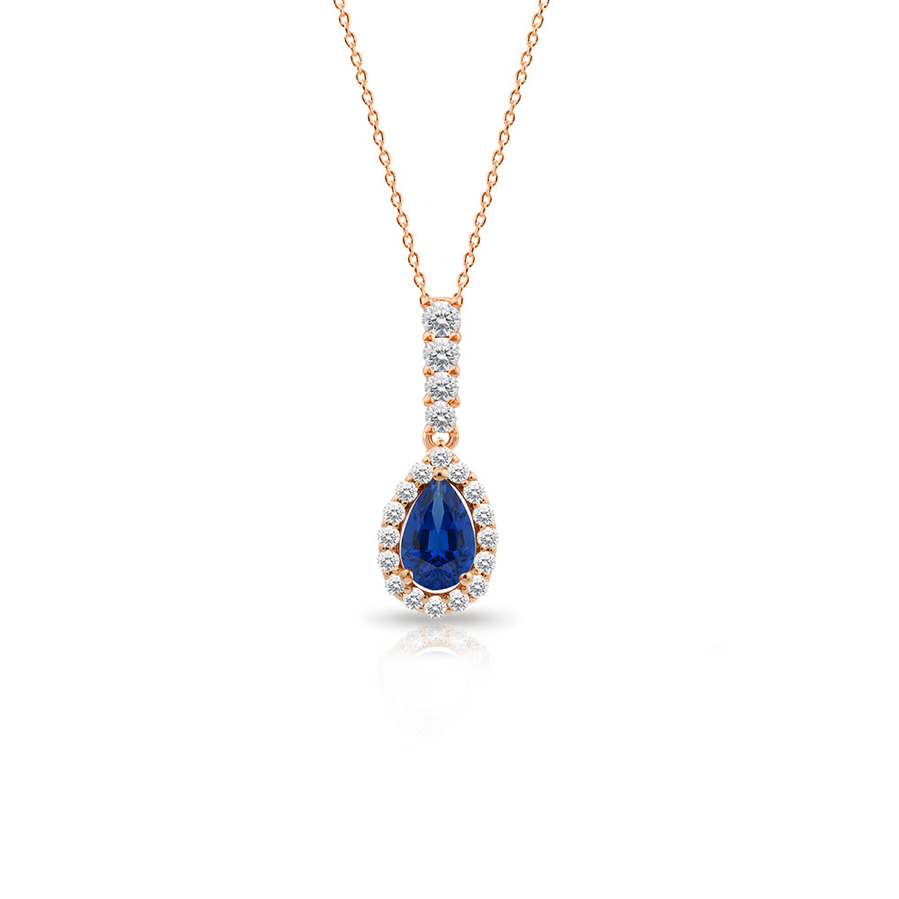 Blue Sapphire Diamond Necklace