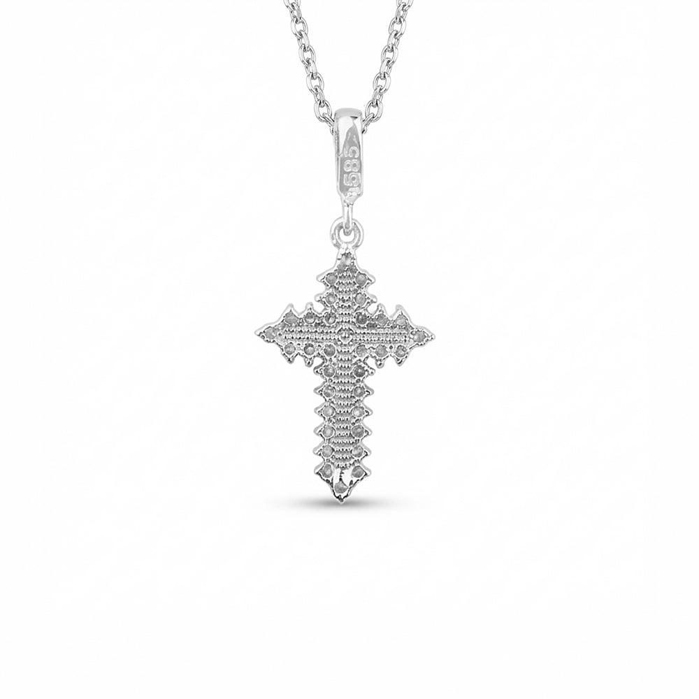 14K Gold Religious Cross Necklace