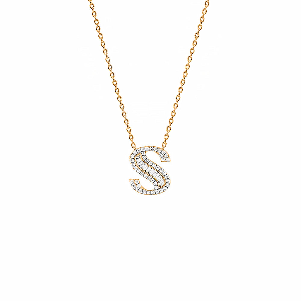 Diamond Letter S Necklace