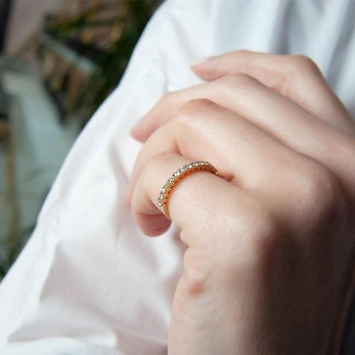 0,22 Carat Natural Diamond Promise Anniversary Prong Ring