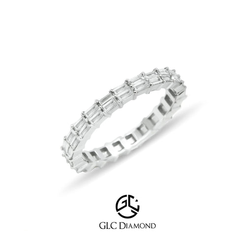 Baguette Diamond Full Eternity Ring, 0,94 CT Wedding Band