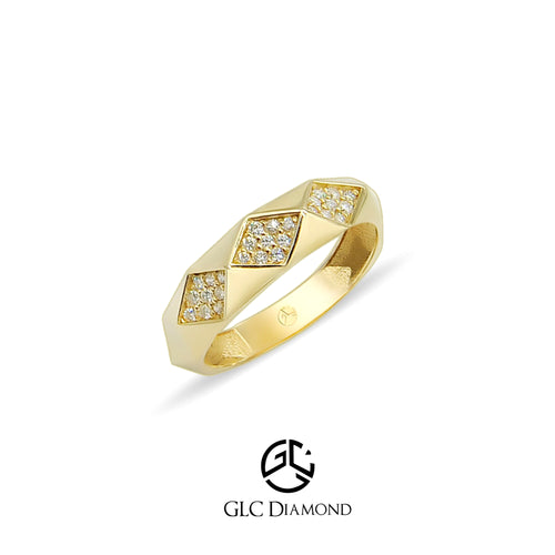 Diamond Wedding Ring For Women, 14K Solid Gold Diamond Unique Ring